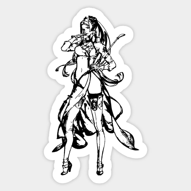 Weathered Commander Nier Automata Sticker by TortillaChief